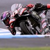 Aprilia Racing's Spanish rider Jorge Martin speeds through a corner during qualifying for the Australian MotoGP Grand Prix on Phillip Island on October 24, 2026. (Photo by William WEST / AFP) / --IMAGE RESTRICTED TO EDITORIAL USE - STRICTLY NO COMMER