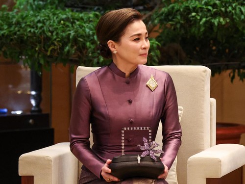 Thailand's Queen Suthida meets with Vietnams President To Lam and his wife Ngo Phuong Ly at the National Assembly in Hanoi on September 15, 2026. (Photo by LUONG THAI LINH / POOL / AFP)