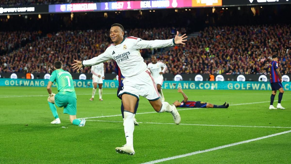 Ilustrasi berita Olahraga: Hasil Liga Spanyol: Madrid Hajar Barcelona di El Clasico, Mbappe 2 Gol