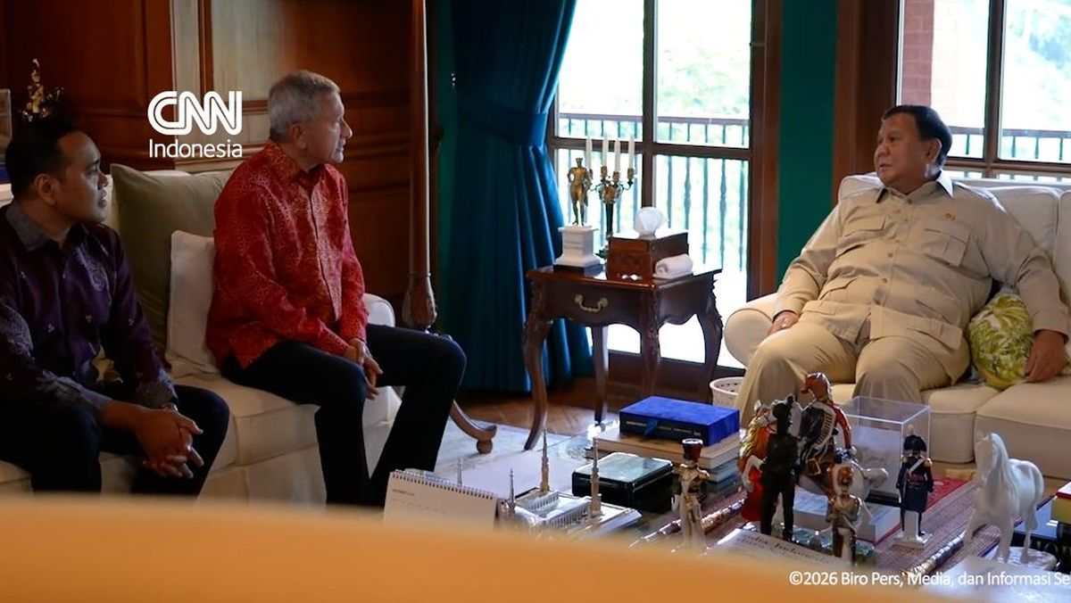Momen Menlu Singapura Vivian Menghadap Prabowo di Hambalang