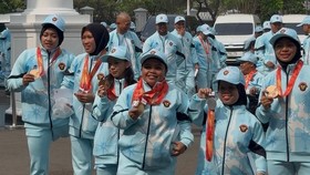 Atlet Asian Para Games di Istana