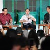 Ekonom senior, Thomas Trikasih Lembong atau Tom Lembong hadir di peringatan 98 Sumpah Pemuda yang digelar DPP PDIP pada Rabu (28/10).