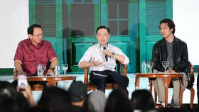 Ekonom senior, Thomas Trikasih Lembong atau Tom Lembong hadir di peringatan 98 Sumpah Pemuda yang digelar DPP PDIP pada Rabu (28/10).