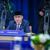 Menteri Luar Negeri Arrmanatha Nasir dalam sesi pleno pertama Pertemuan Menteri Luar Negeri (FMM) G20 di Atlanta, AS.