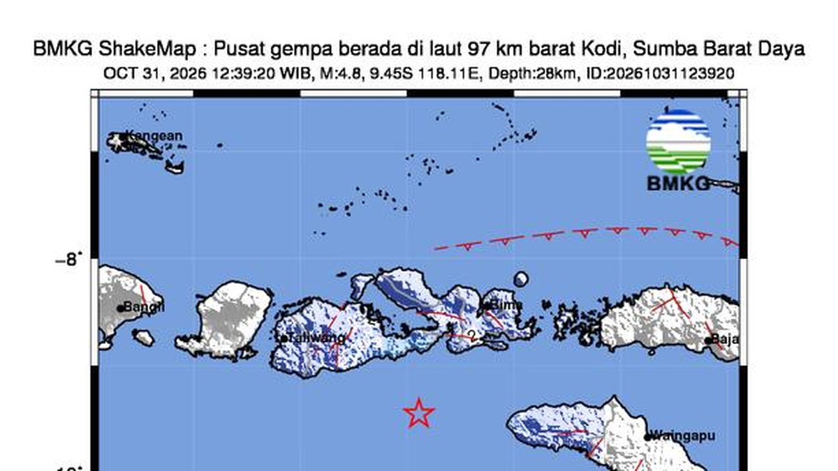 Gempa M 4,8 Guncang Sumba, Begini Keterangan BMKG - Infolitik