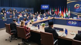 US Secretary of State Marco Rubio, Russia's Foreign Minister Sergei Lavrov, Saudi Arabia's Foreign Minister Faisal bin Farhan, Britain's Foreign Secretary Ed Miliband, Poland's Foreign Minister Radoslaw Sikorski, Mexico's Foreign Minister Roberto Vel