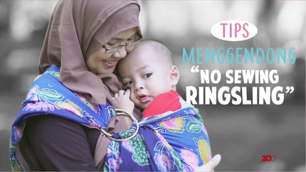 Gendongan Modern No Sew Ring Sling dengan Jarik
