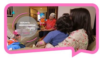 Asyiknya Dengarkan Dongeng dari Boneka Tangan