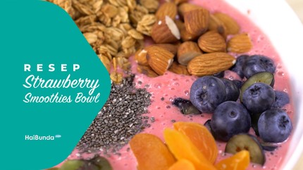 Resep Strawberry Smoothies Bowl