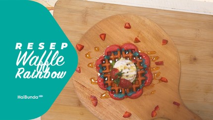 Resep Waffle Rainbow