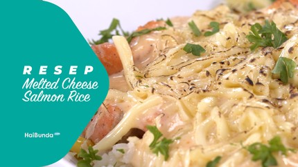 Resep Melted Cheese Salmon Rice