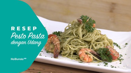 Resep Pesto Pasta dengan Udang