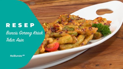 Buncis Goreng Kriuk Telur Asin