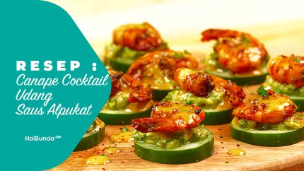 Resep Canape Cocktail Udang Saus Alpukat