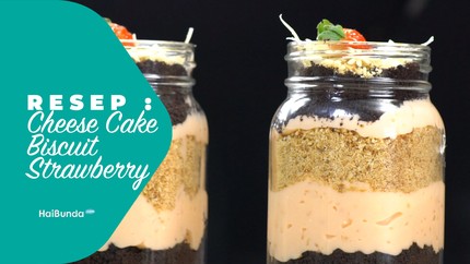 Resep Cheese Cake Biscuit Strawberry