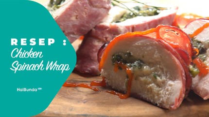 Resep Chickhen Spinach Wrap