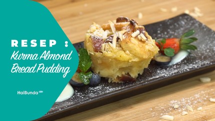 Resep Kurma Almond Bread Puding
