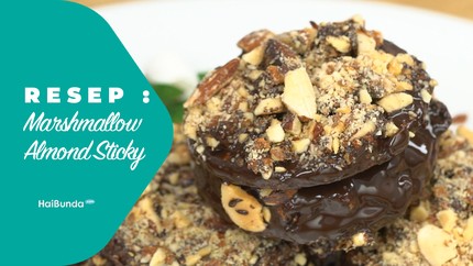 Resep Marshmallow Almond Sticky